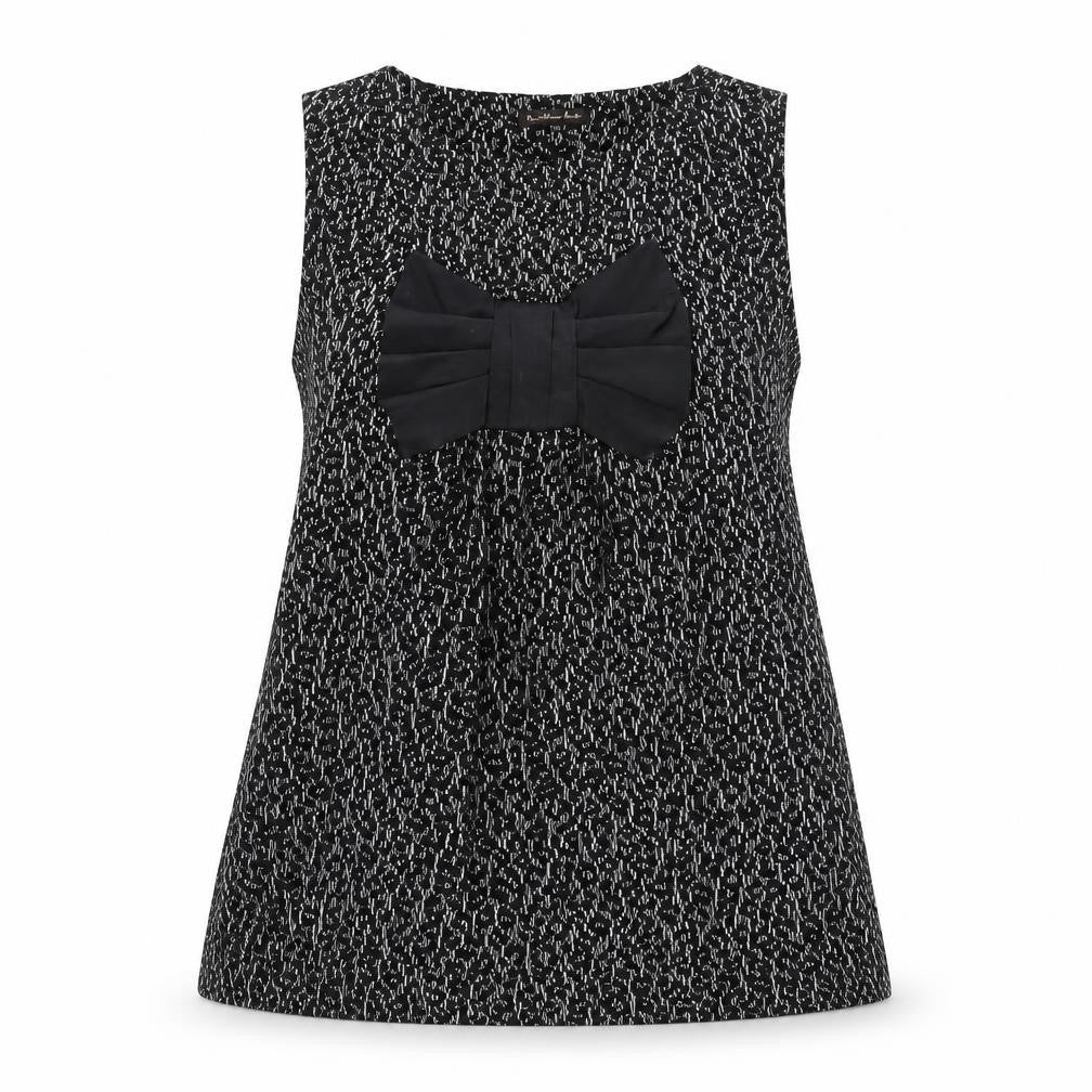 River Island Women's Black Bow Accent Sleeveless Top Size 12