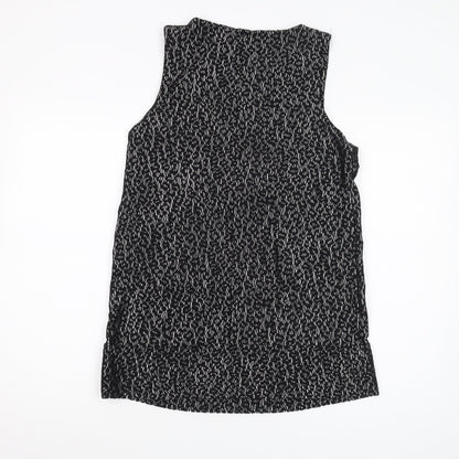 River Island Women's Black Bow Accent Sleeveless Top Size 12
