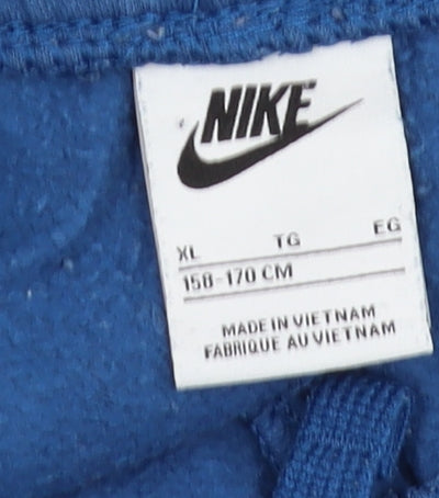Nike Boys Blue Jogger Trousers XL Cotton Blend Casual