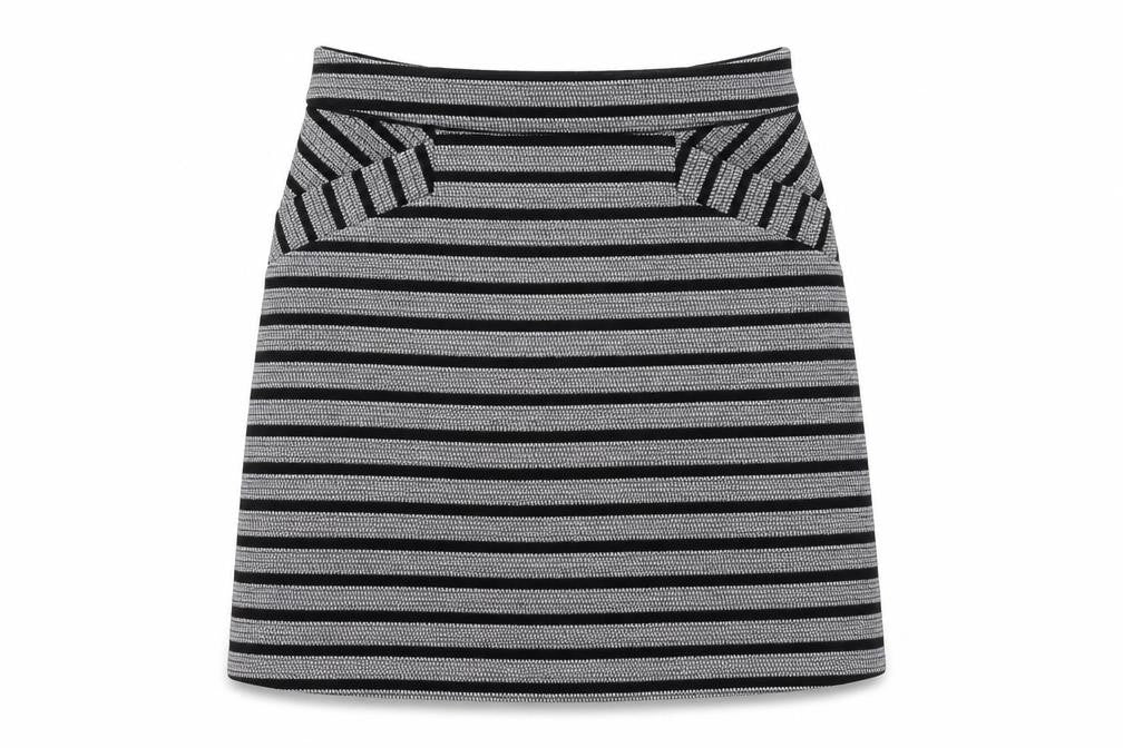 Oasis Women's Black Striped Pencil Skirt Size 10