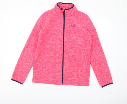 Additional front view of Peter Storm girls’ pink fleece jacket 13 years