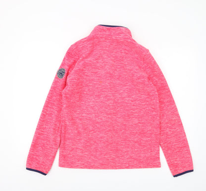 Back view of Peter Storm girls’ pink fleece jacket 13 years