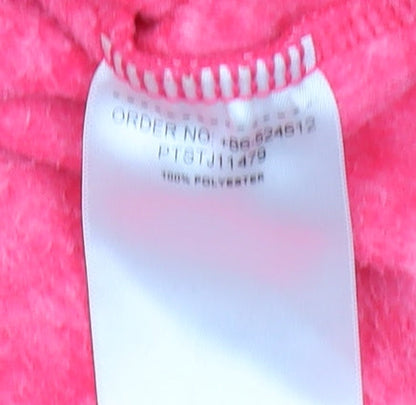 Close-up detail of Peter Storm girls’ pink fleece jacket 13 years