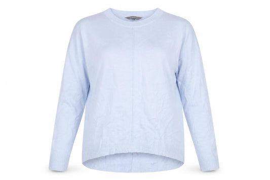 Front view of Principles Women's Blue Crew Neck jumper, size 10