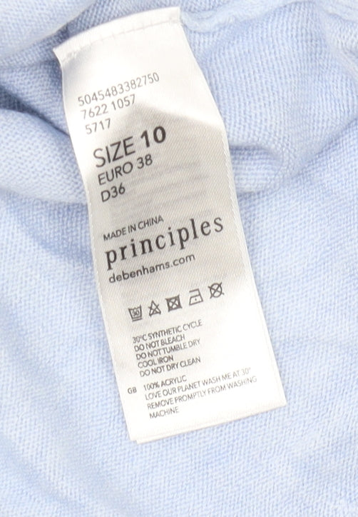 Principles Women's Blue Crew Neck Pullover Jumper, Size 10