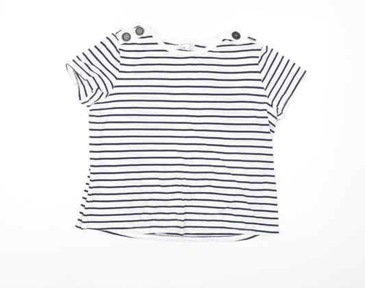 Warehouse Women's Striped T-Shirt, Size 12, Cotton