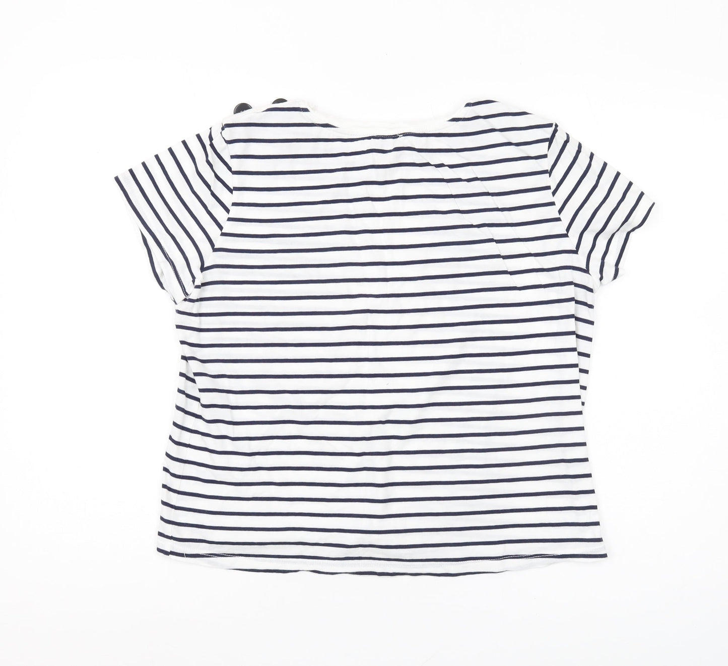 Warehouse Women's Striped T-Shirt, Size 12, Cotton
