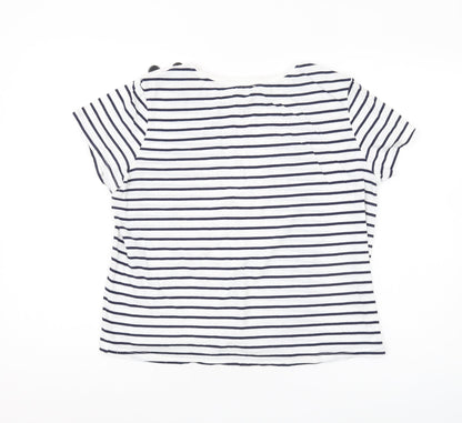 Warehouse Women's Striped T-Shirt, Size 12, Cotton