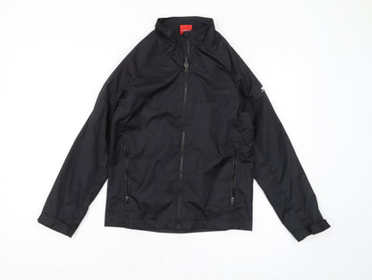 Additional front view of Slazenger boys’ black basic jacket 9-10 years full zip