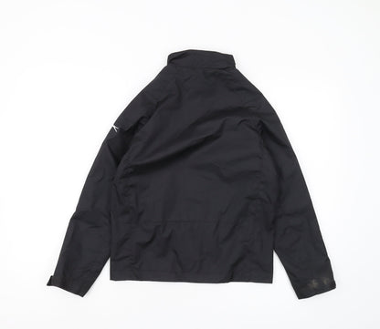 Back view of Slazenger boys’ black basic jacket 9-10 years full zip