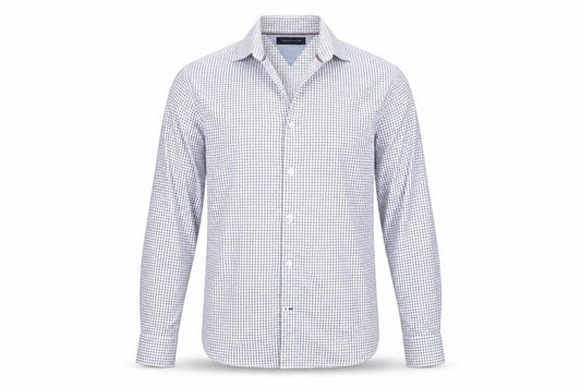 Tommy Hilfiger Men's Blue Check Button-Up Shirt M