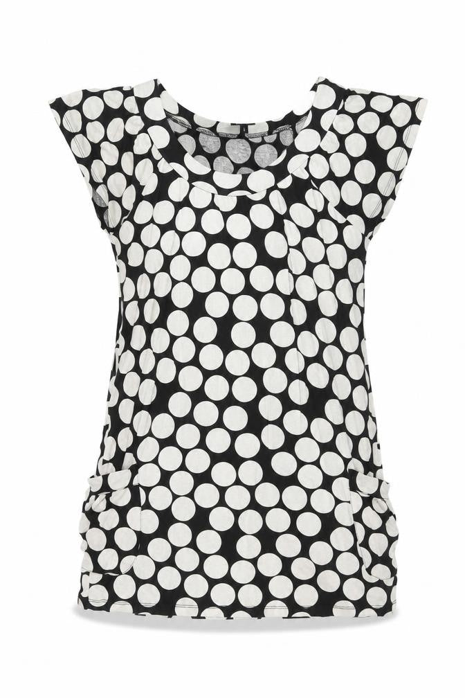Next Women's Black Polka Dot T-Shirt Size 12