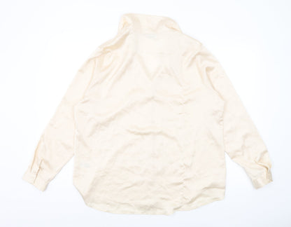 Back view of ASOS DESIGN Women's Beige Blouse, size 12