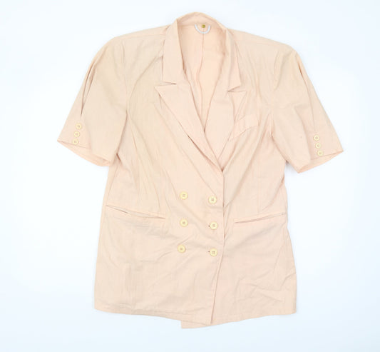 C&A Women's Beige Blazer Size 10 - Stylish Workwear