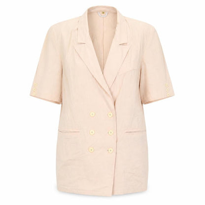Front view of C&A Women's Beige Blazer, size 10, - Stylish Workwear