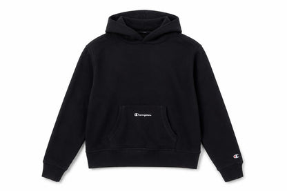 Champion Girls Black Pullover Hoodie - Large Logo Casual