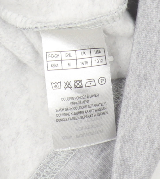 Damart Women's Grey Floral Zip Sweatshirt M