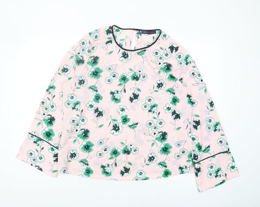 Marks and Spencer Women’s Pink Floral Blouse Size 16