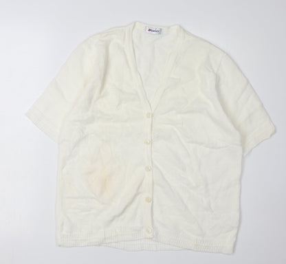 Damart Women's Ivory Cardigan, Size 16-18, Button Accent