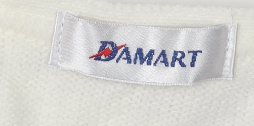 Damart Women's Ivory Cardigan, Size 16-18, Button Accent