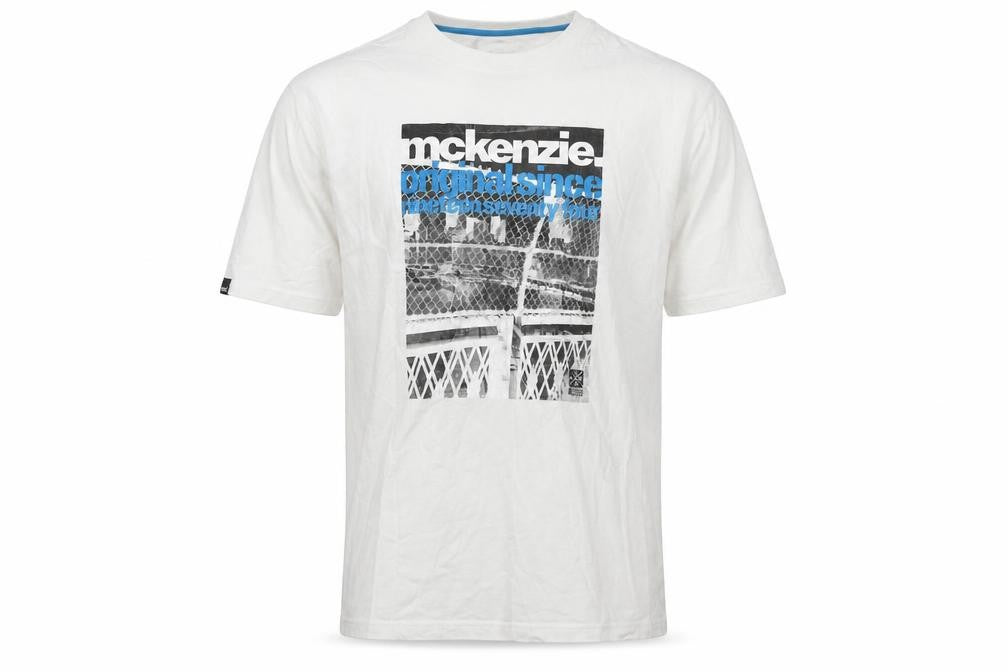 McKenzie Men's Graphic White T-Shirt Size L