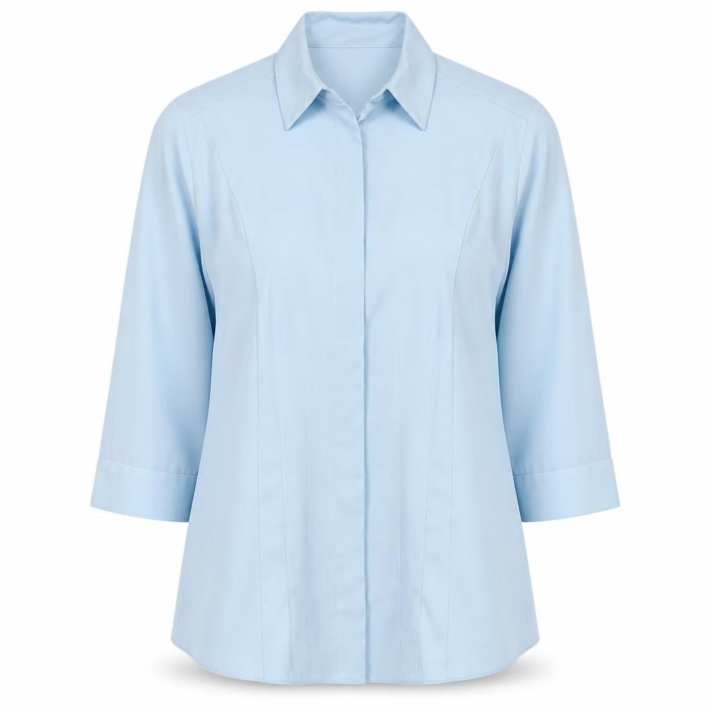 Essence Women's Blue Blouse - UK 16, Casual, Collared