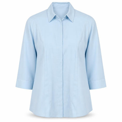 Essence Women's Blue Blouse - UK 16, Casual, Collared
