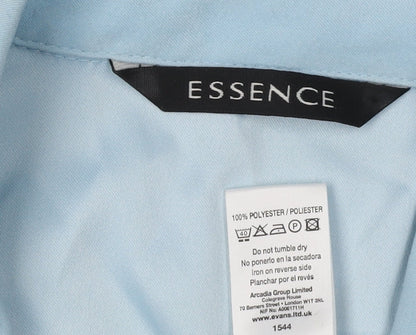 Essence Women's Blue Blouse - UK 16, Casual, Collared
