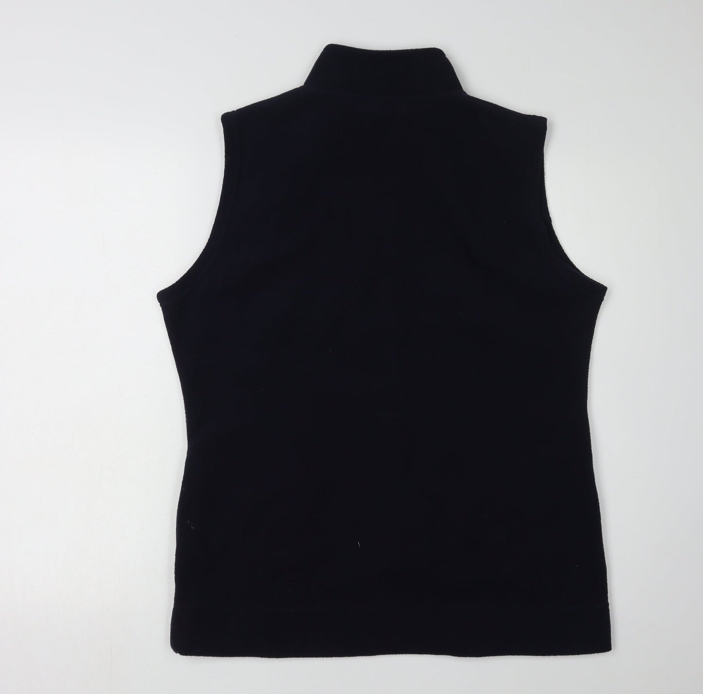EWM Women's Black Fleece Waistcoat M - Full Zip Sleeveless
