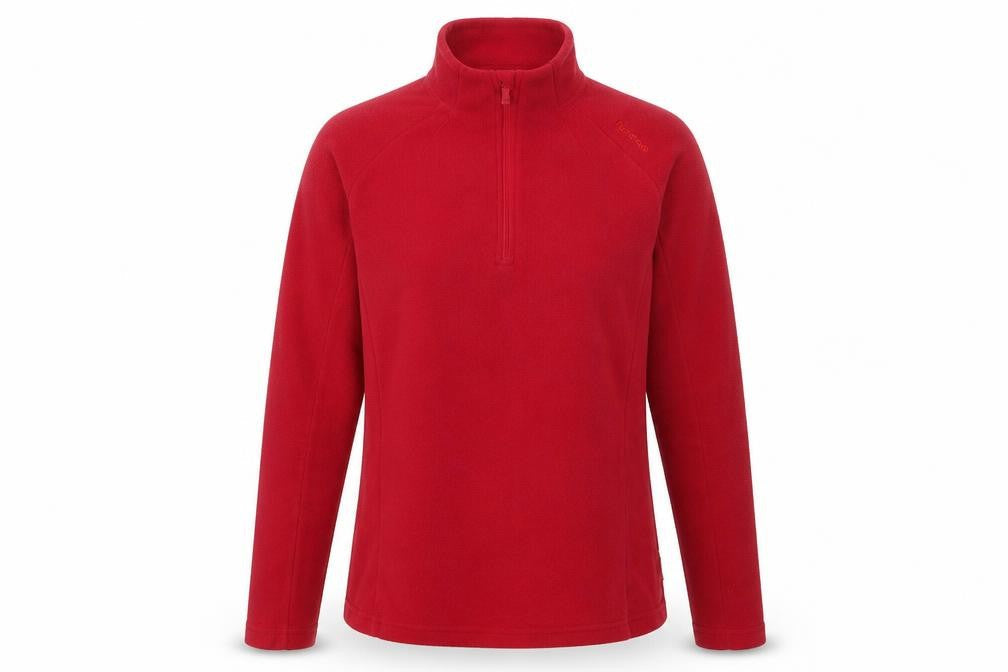 Decathlon Women's Red Mock Neck Fleece Sweatshirt Size 12