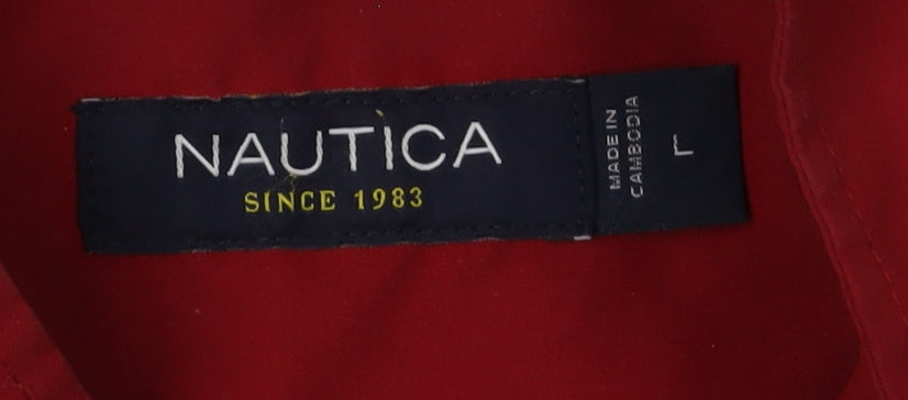 Nautica Men's Red Basic Jacket, Size L, Casual