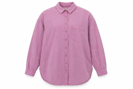 Pilcro Women's Pink Long Sleeve Button-Up Shirt