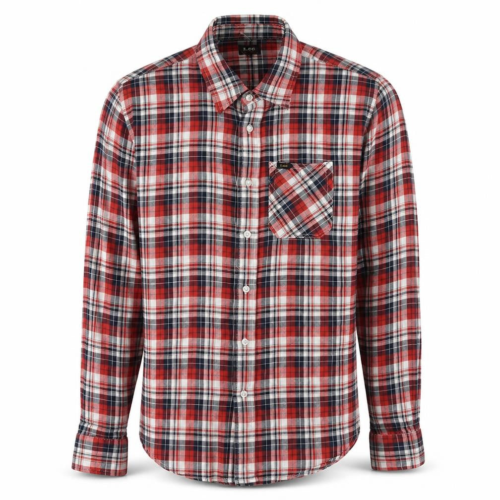 Lee Men's Multicoloured Plaid Button-Up Shirt M