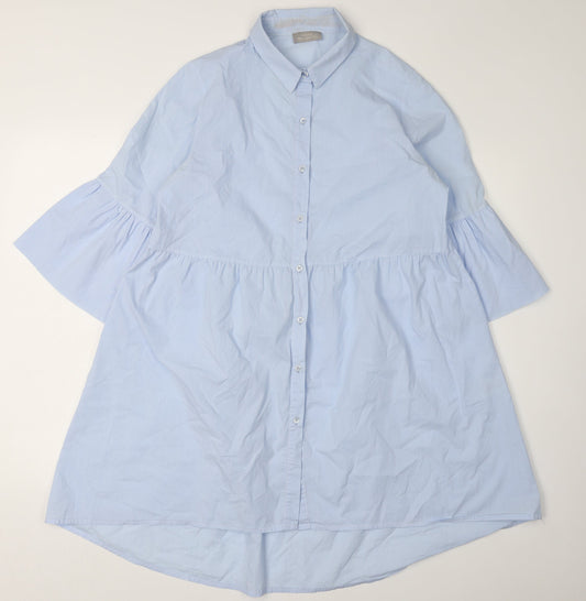 Maria Bellentani Women's Blue Shirt Dress M