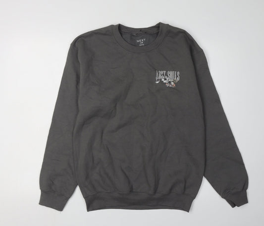 Next Men's Black S Skull Graphic Sweatshirt