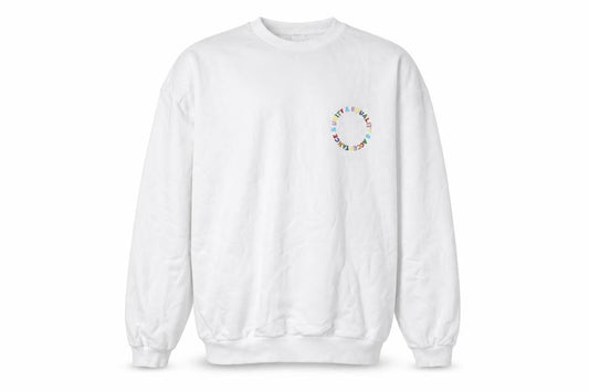 ASOS Mens XS White Graphic Print Sweatshirt Pullover