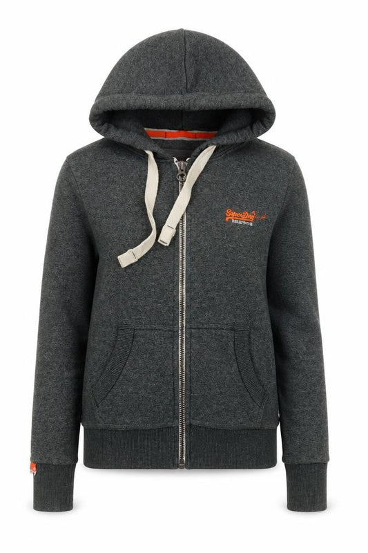 Superdry Women's Grey Full Zip Hoodie XS
