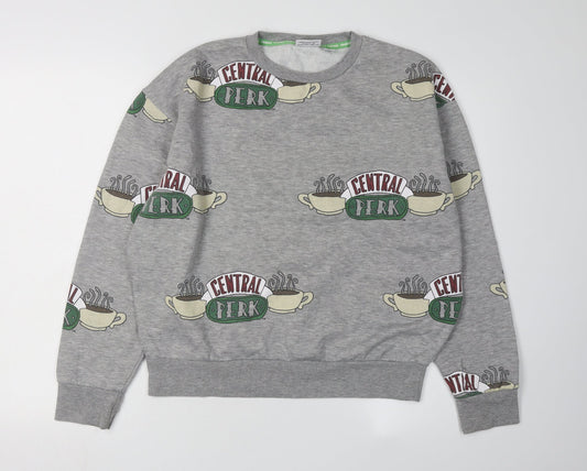 Friends Grey Graphic Logo Unisex Sweatshirt - Size S