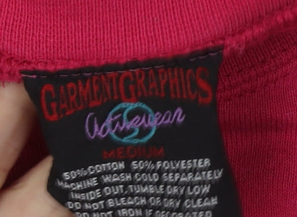 Preloved Garmentgraphics Unisex Red Pullover Sweatshirt M - Detail