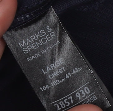 Marks and Spencer Men's Black Full Zip Jacket L