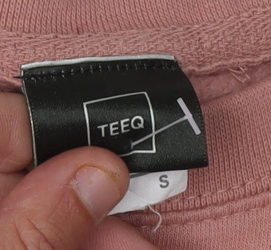 Preloved TEEQ Women's Pink Pullover Sweatshirt, S, Casual Wear - Detail