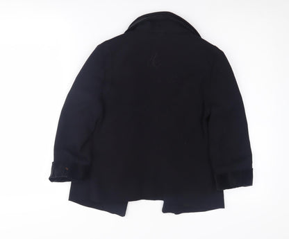 Back view of Cooperative Women's Black Blazer Shawl Collar, size S