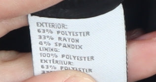 Close-up detail of Cooperative Women's Black Blazer Shawl Collar, size S