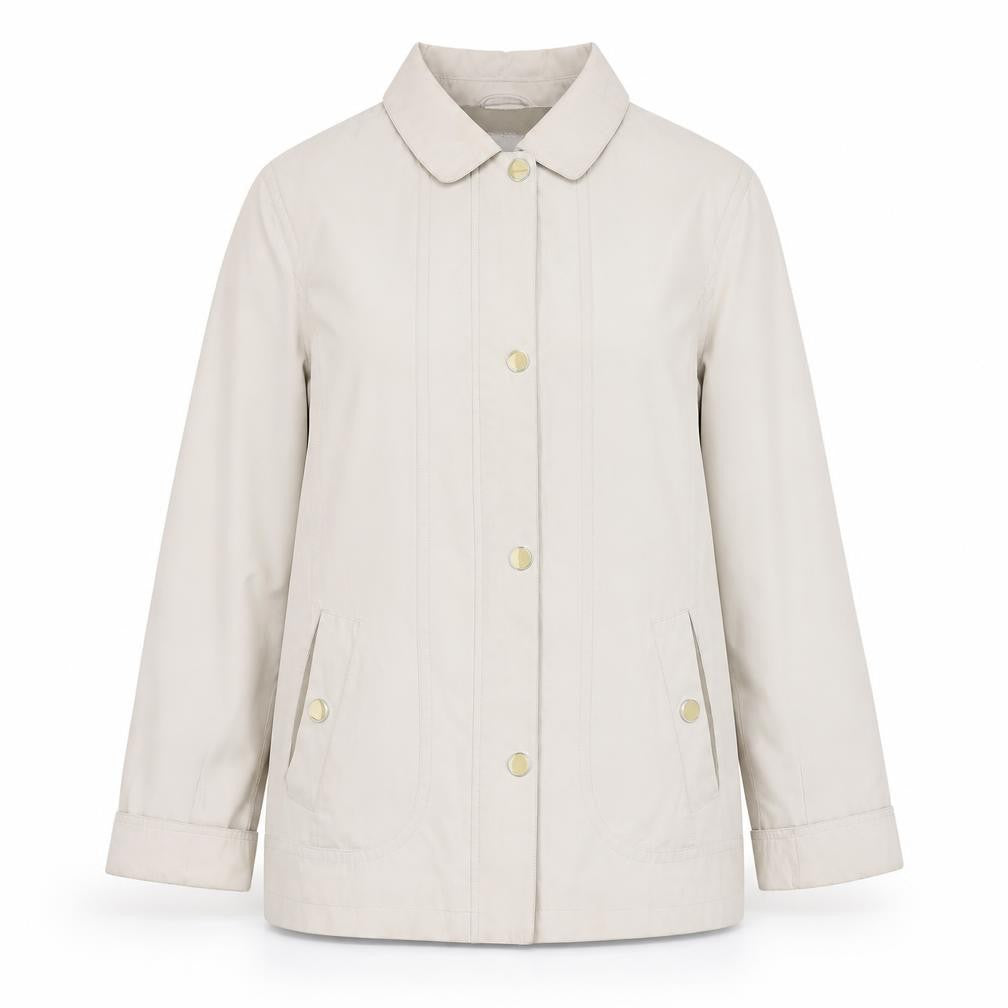 Isle Women's Beige Long Sleeve Casual Coat Size 12