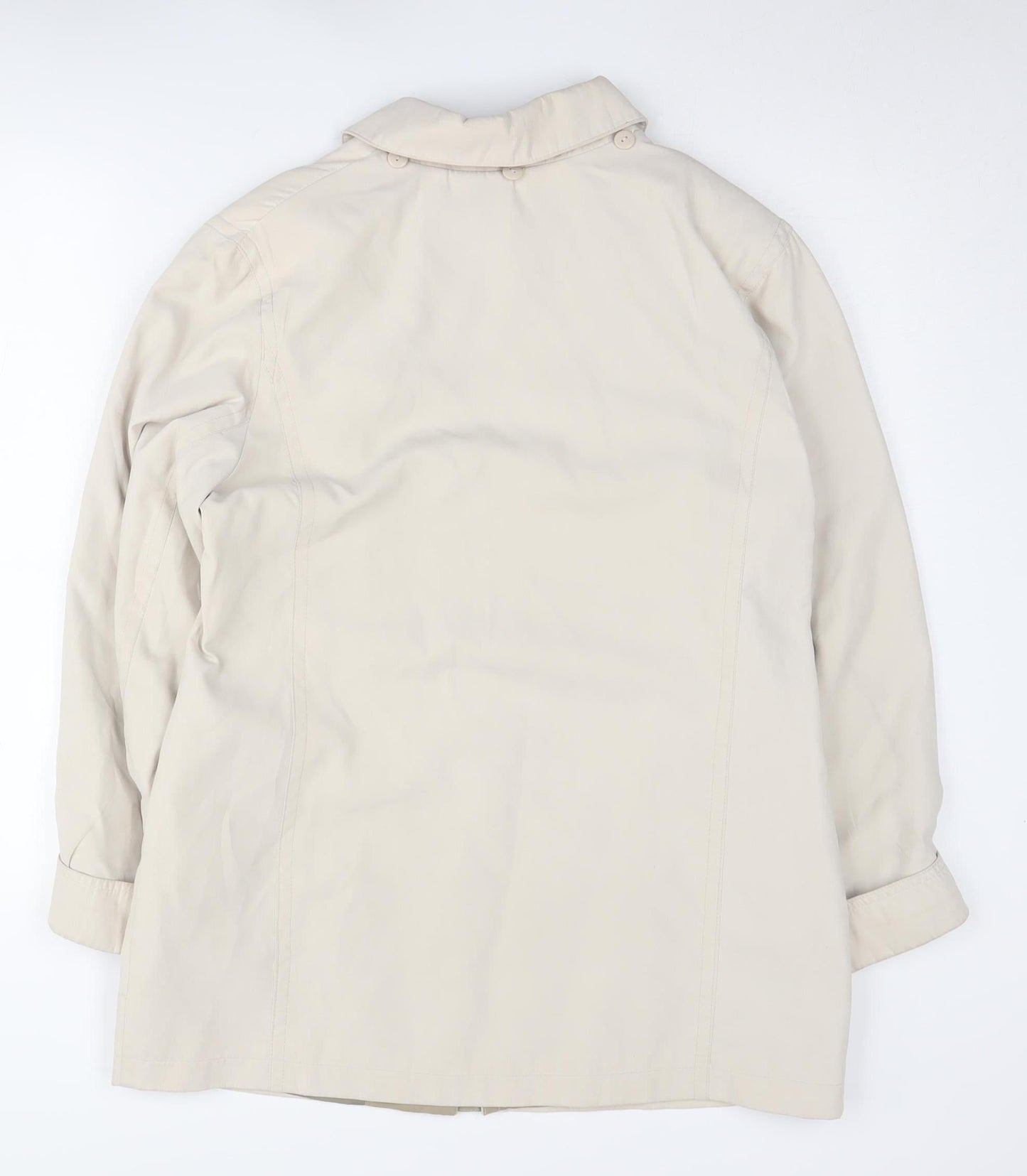 Isle Women's Beige Long Sleeve Casual Coat Size 12