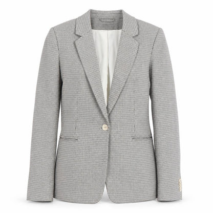 H&M Women's Houndstooth Blazer Size 6 - Elegant & Lined