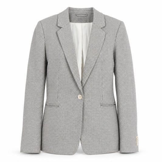 H&M Women's Houndstooth Blazer Size 6 - Elegant & Lined
