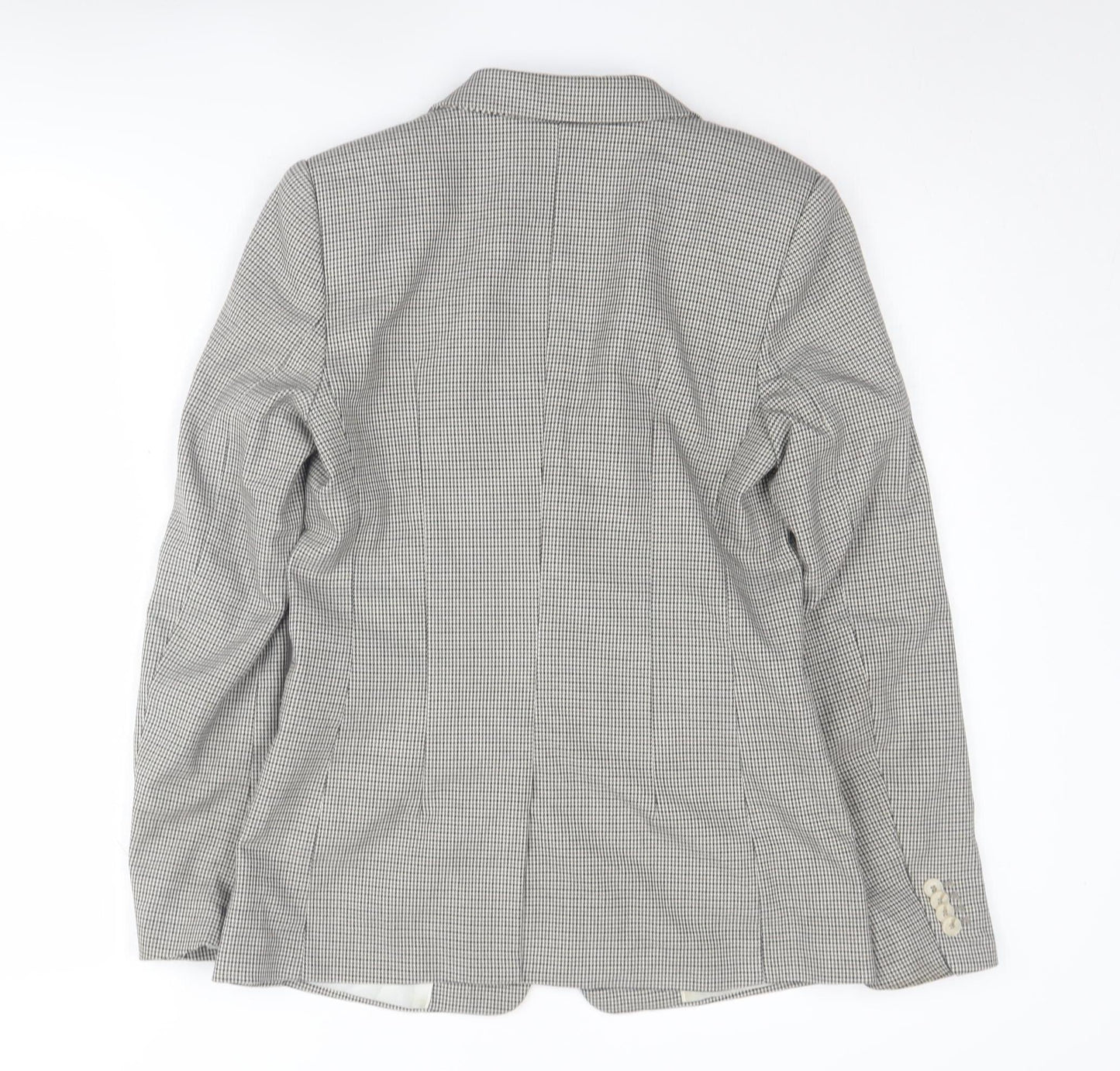H&M Women's Houndstooth Blazer Size 6 - Elegant & Lined