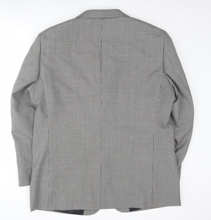 Charlton Gray Men's Black Check 46 Regular Suit Jacket