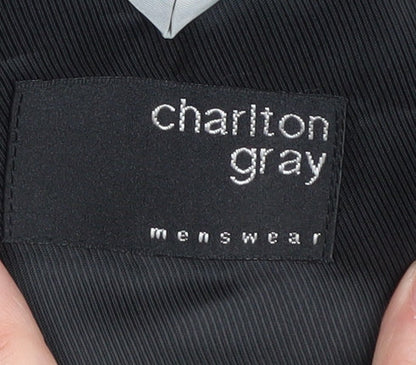 Charlton Gray Men's Black Check 46 Regular Suit Jacket